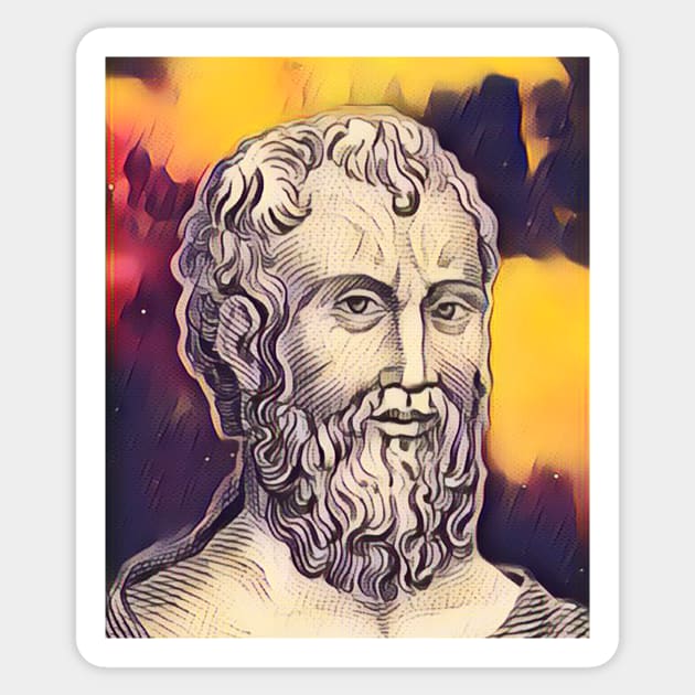 Zeno of Citium Portrait | Zeno of Citium Artwork 3 Sticker by JustLit